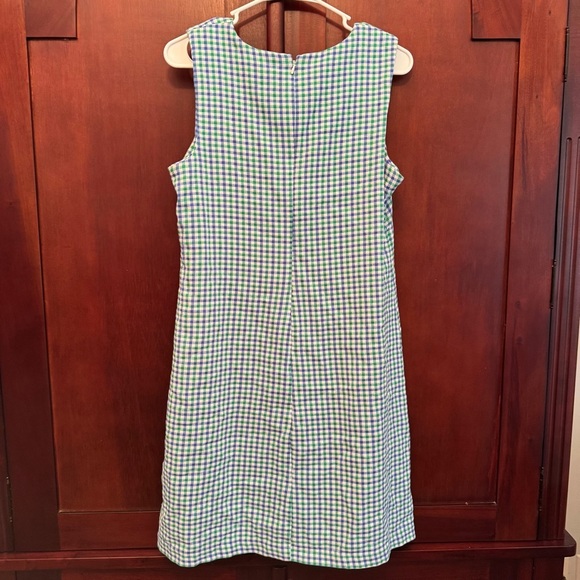 Elle Blue and White Sleeveless Sheath Dress for Work Size M - Picture 5 of 7